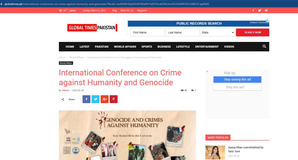 International Conference on Crime against Humanity and Genocide
