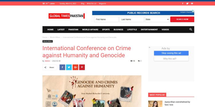 International Conference on Crime against Humanity and Genocide 1 International Conference on Crime against Humanity and Genocide